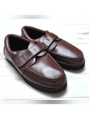 Classic Style Non Slip Men's Wide Brown Comfort Shoes Size 10 Wide - New No Box